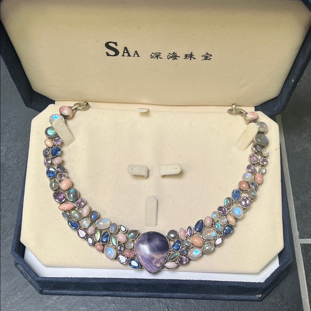 SAA Deep Sea Jewelry Multicolor Gemstone Necklace